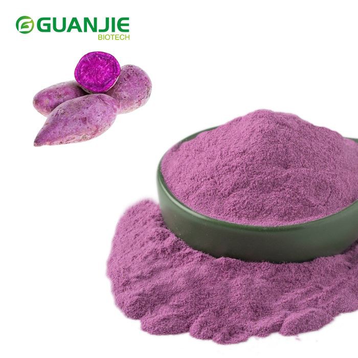 Παγωμένη μωβ πατάτα σε σκόνη